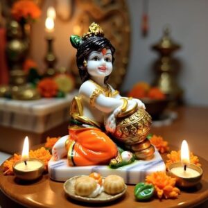 Baby Krishna stone idol